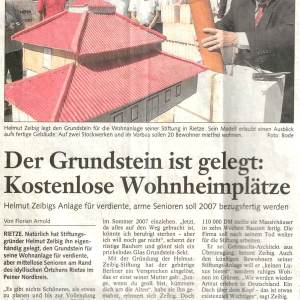 Der Grundstein ist gelegt