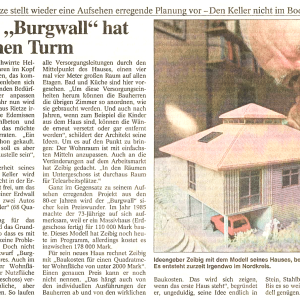 Haustyp Burgwall hat sogar einen Turm